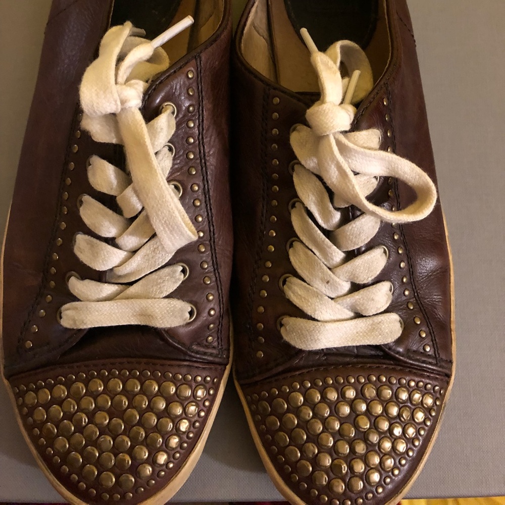 Frye Leather Stud Sneakers