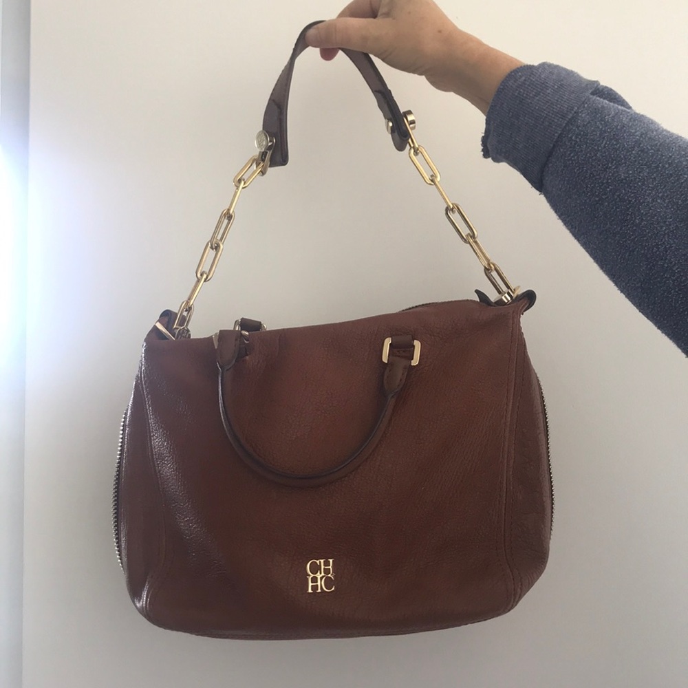 Beautiful Carolina Herrera brown purse