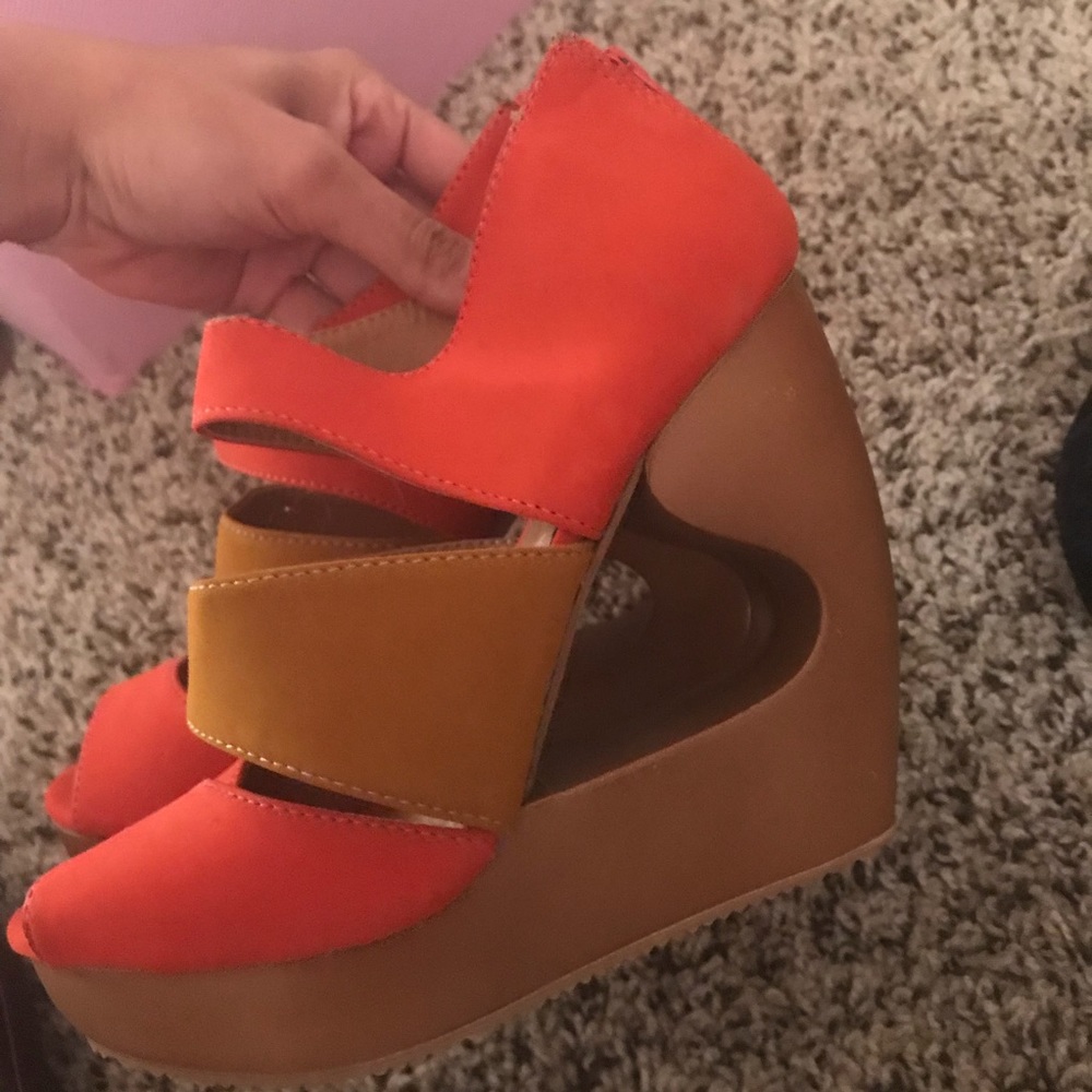 Suede wedges