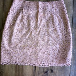 H&M Blush Lace Mini Skirt