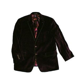 Purple velvet blazer