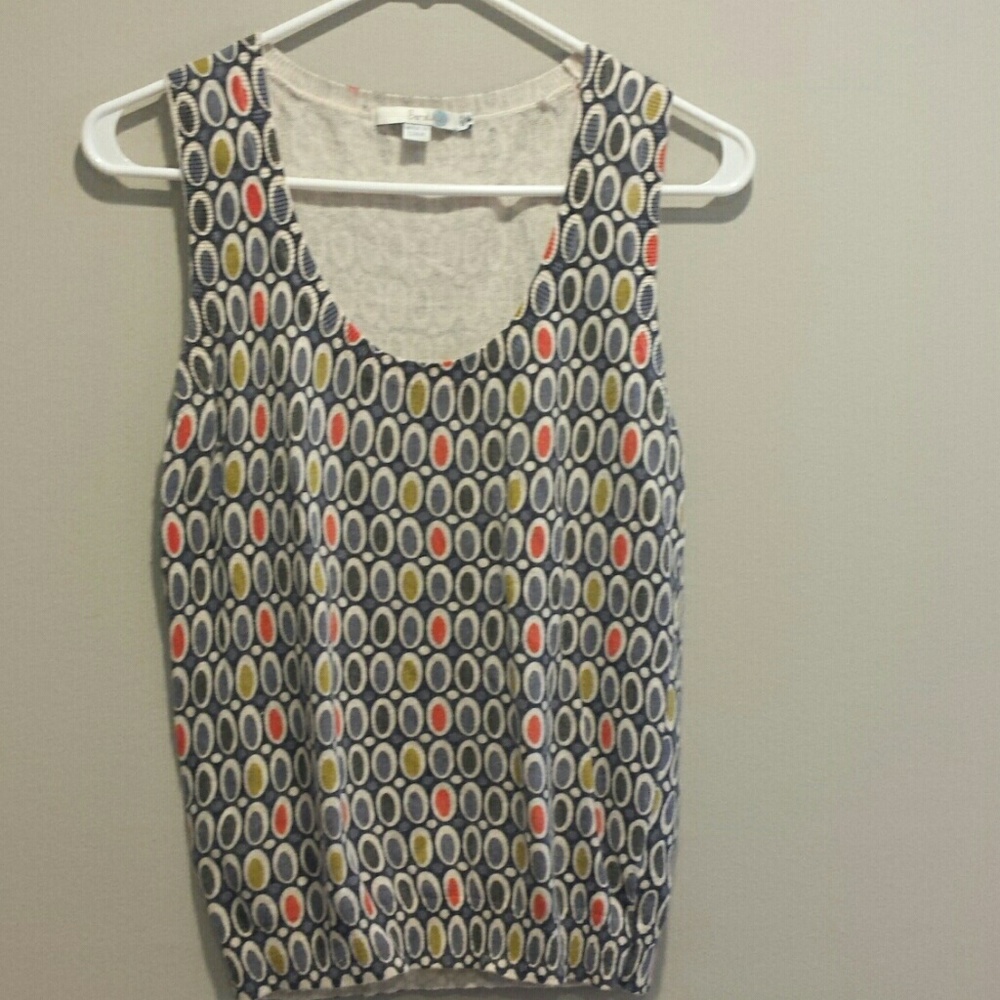 Boden lightweight sweater vest Gray, orange, green