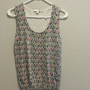 Boden lightweight sweater vest Gray, orange, green