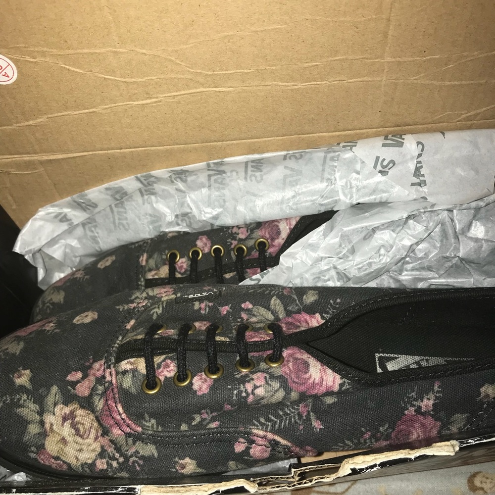 Flora print vans
