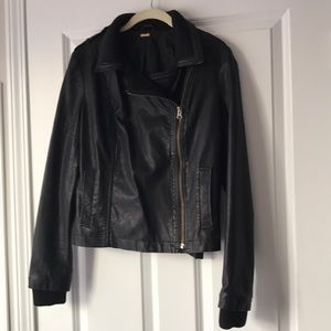 Free people vegan moto jacket