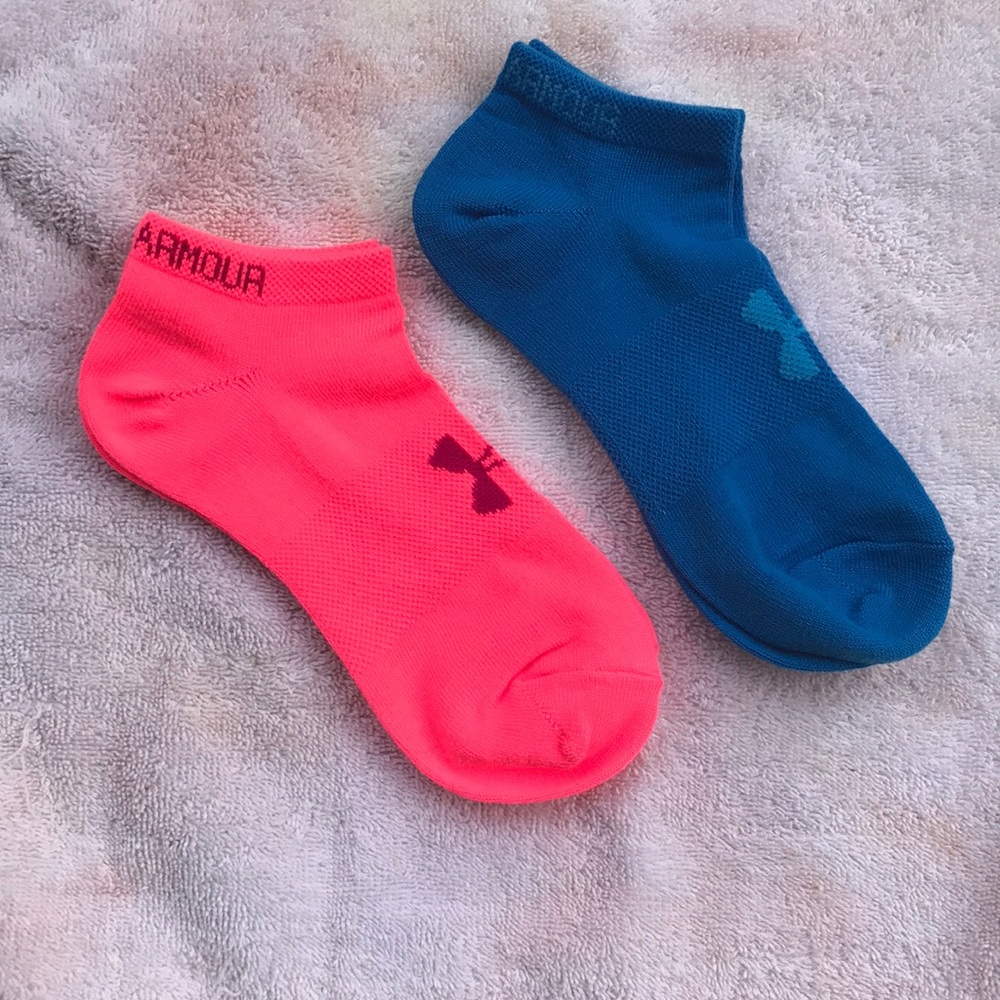Under Armour Socks 2 Pairs Bright Blue Bright Pink