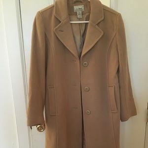LL Bean camel coat winter