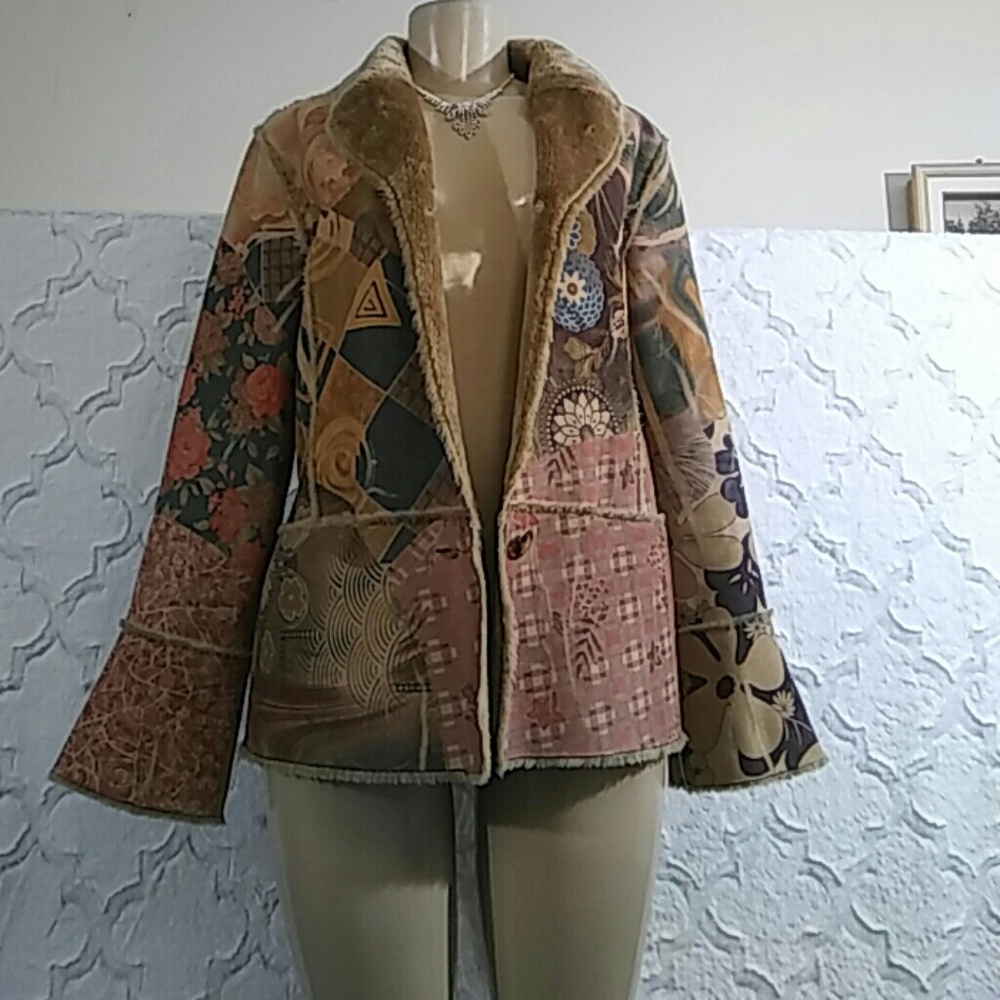 Lapis Womens Multicolor Winter Glam Coat Size. M
