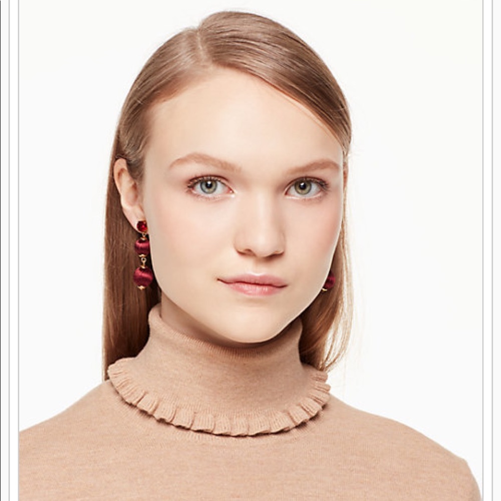 NWT Kate Spade - Linear Graduated Ball Earrings - Picture 2 of 4