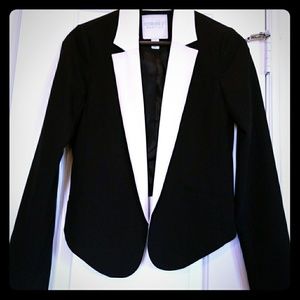 Black Blazer with white collar