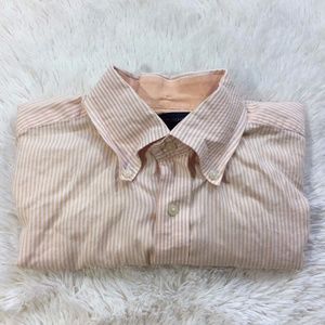 Tommy Hilfiger Large Orange Striped Casual Shirt