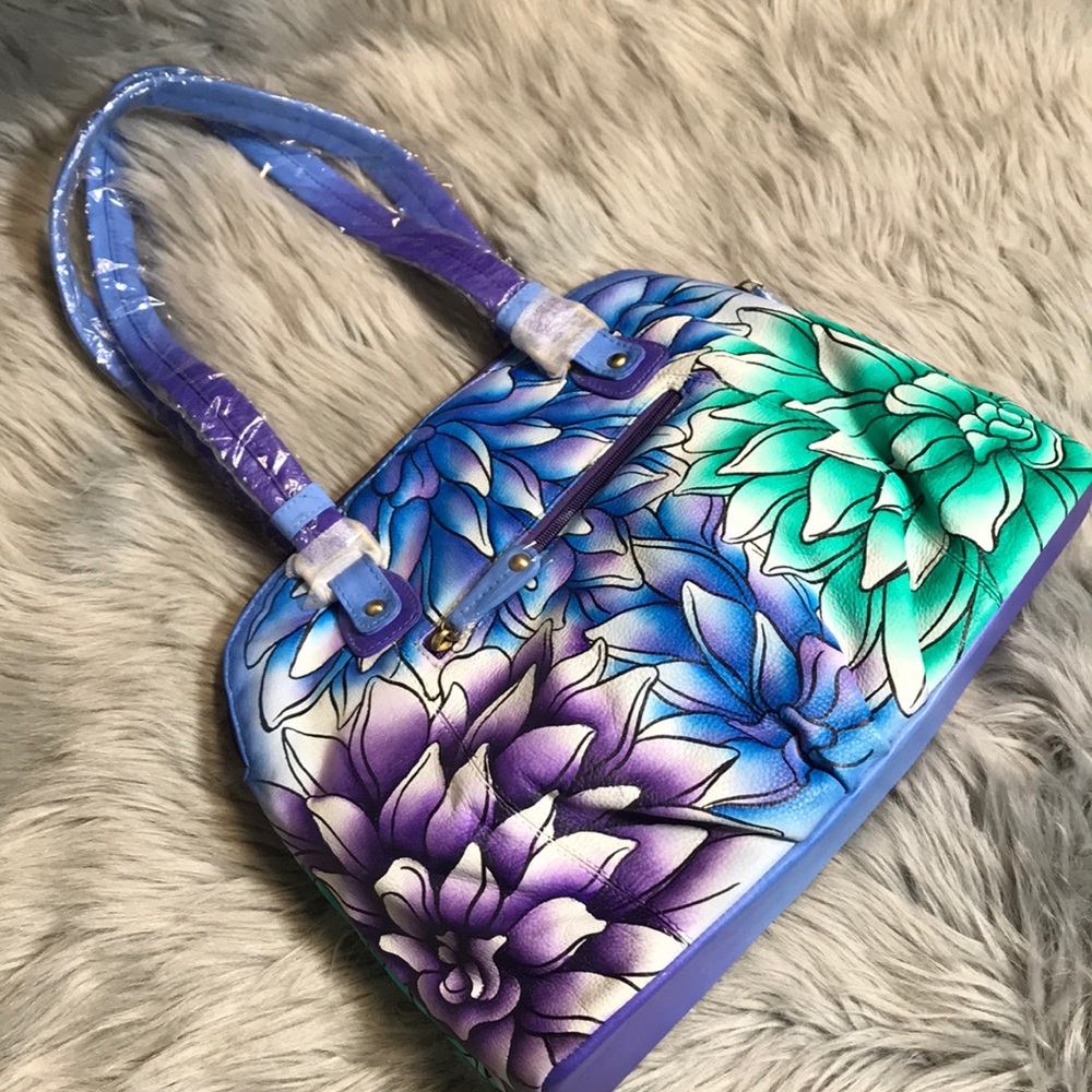 hand painted bag by seventh Ave