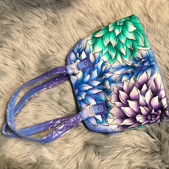 hand painted bag by seventh Ave - Picture 3 of 7