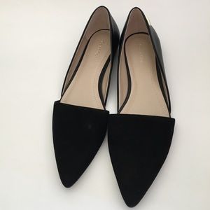 Calvin Klein Suede Point Toe Flats