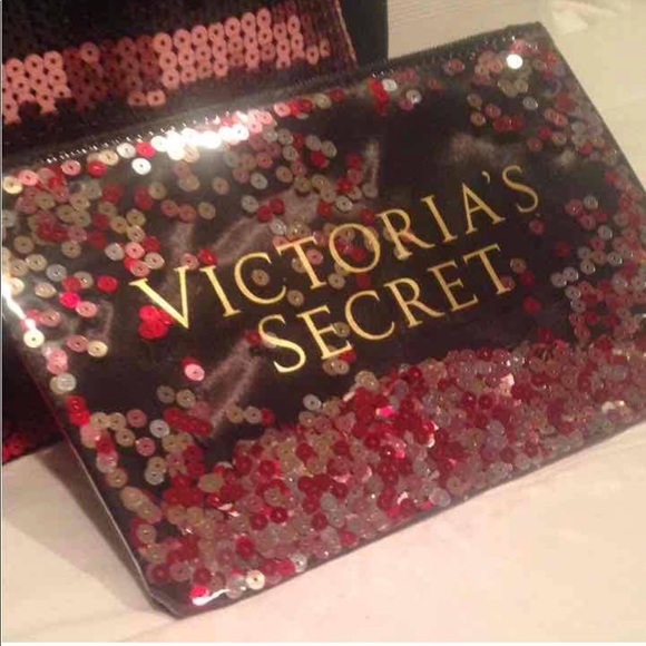 Oversized VS Sequin Bag with Matching Pouch - Picture 4 of 4