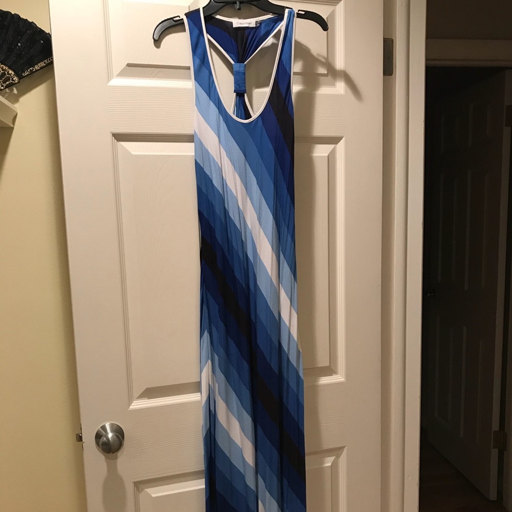 Calvin Klein blue maxi dress