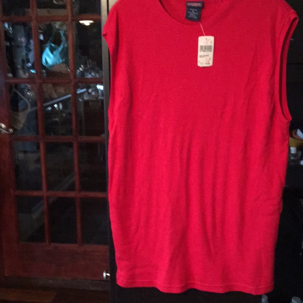 Red pull over sweater