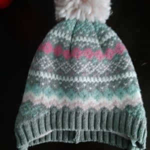 Infant pom pom winter hat