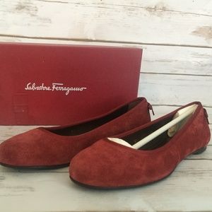 Womens Salvatore Ferragamo Suede Leather Shoes