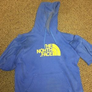Blue north face sweatshirt