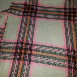 Hot pink plaid winter scarf!