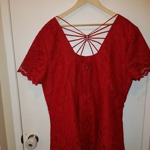 Red cocktail dress