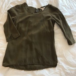 JCREW silk sleeve top