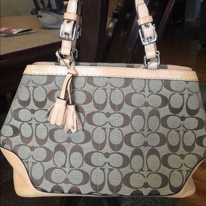Coach signature shoulder bag