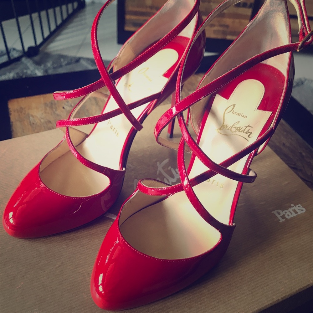 Christian Louboutin red  Soustelissimo 100