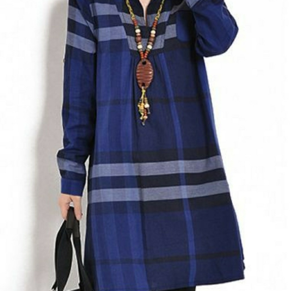 Long Sleeve Stripe Print Straight Dress
