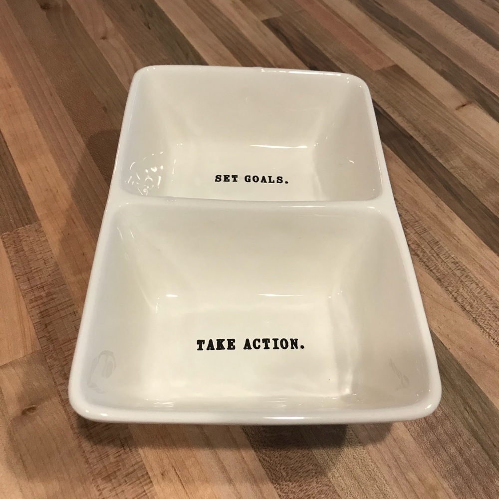 Rae Dunn Clay Set Goals Take Action Office Pencil
