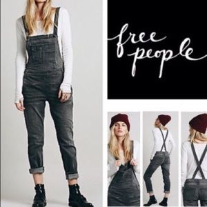 NWOT Free People Gray Wash Overalls *Top Rated*