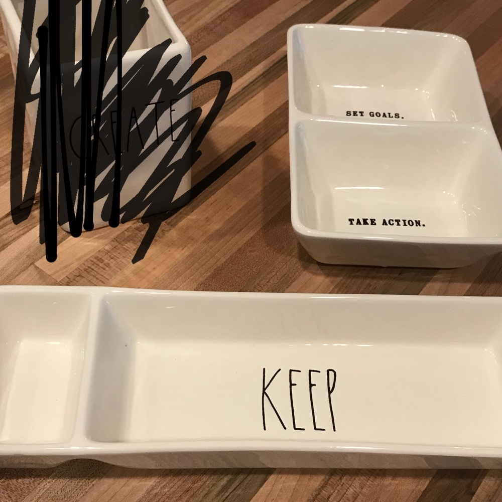 Rae Dunn Clay Create Keep Office Set Pencil Holder