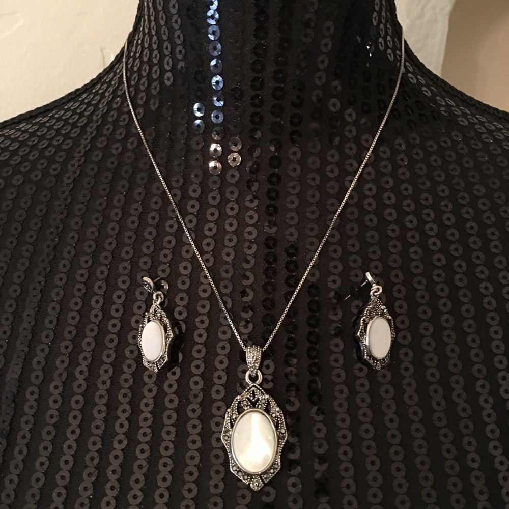 Marcasite Set of necklace and earings
