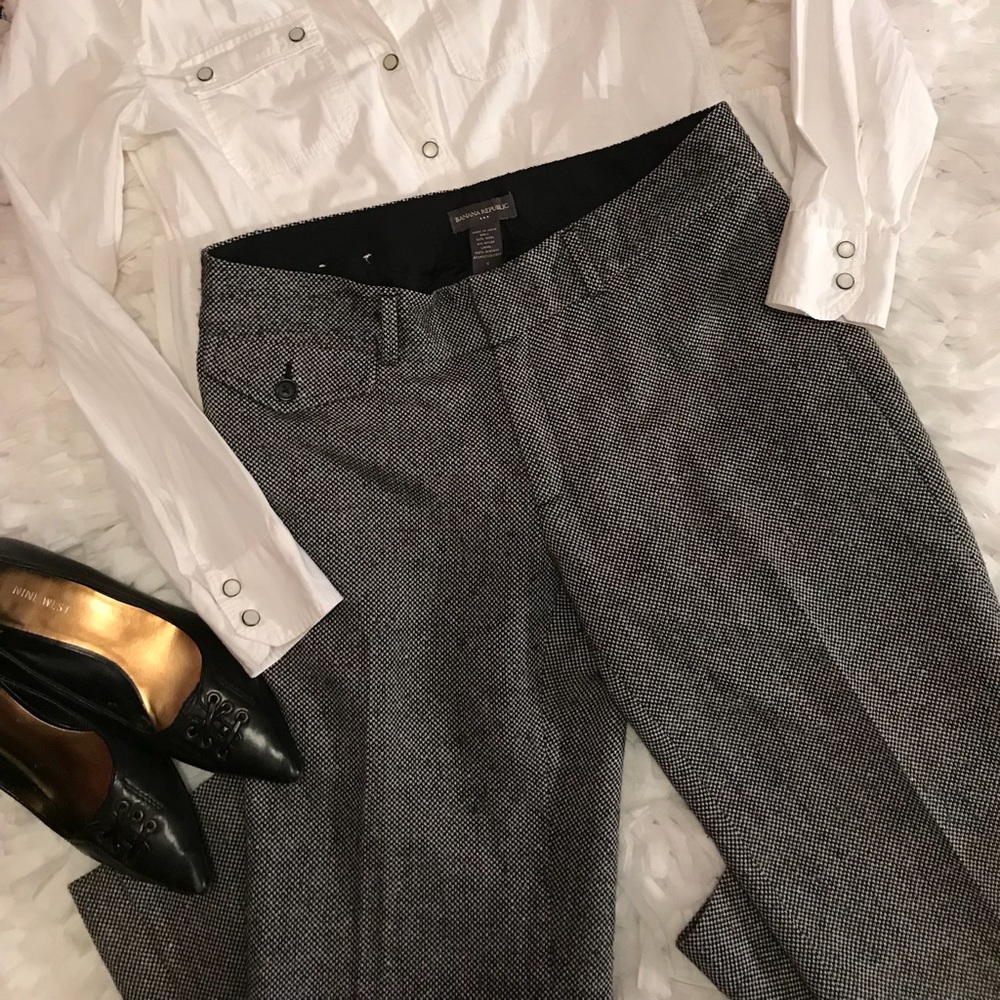 Banana Republic Gray Wool Blend Crop Pants Size 6