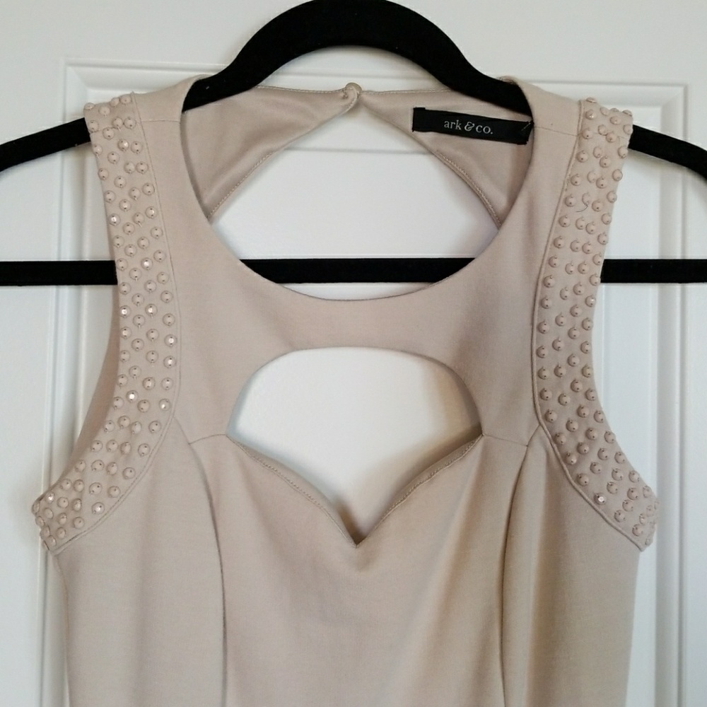 Cream studded dress
