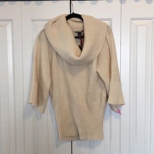 NWT: Lucky Brand off-white cowl neck knit sweater