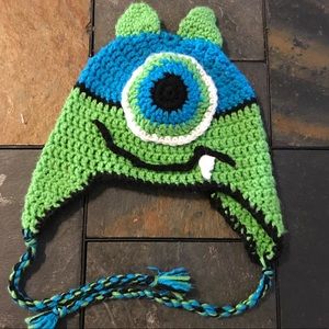 Hand crocheted monster snow hat