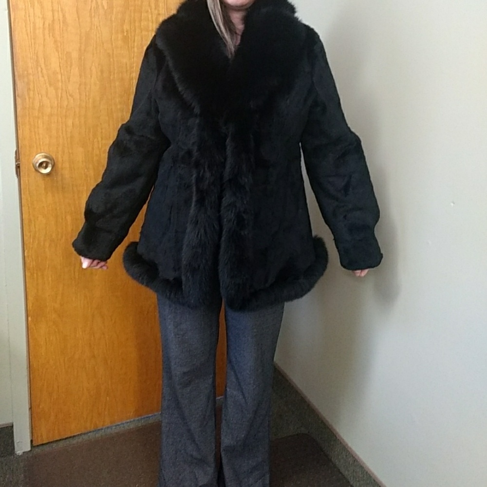 Ameri Mode  Rabbit Fur Coat