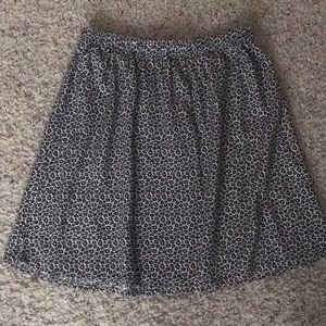 Black & white floral skirt