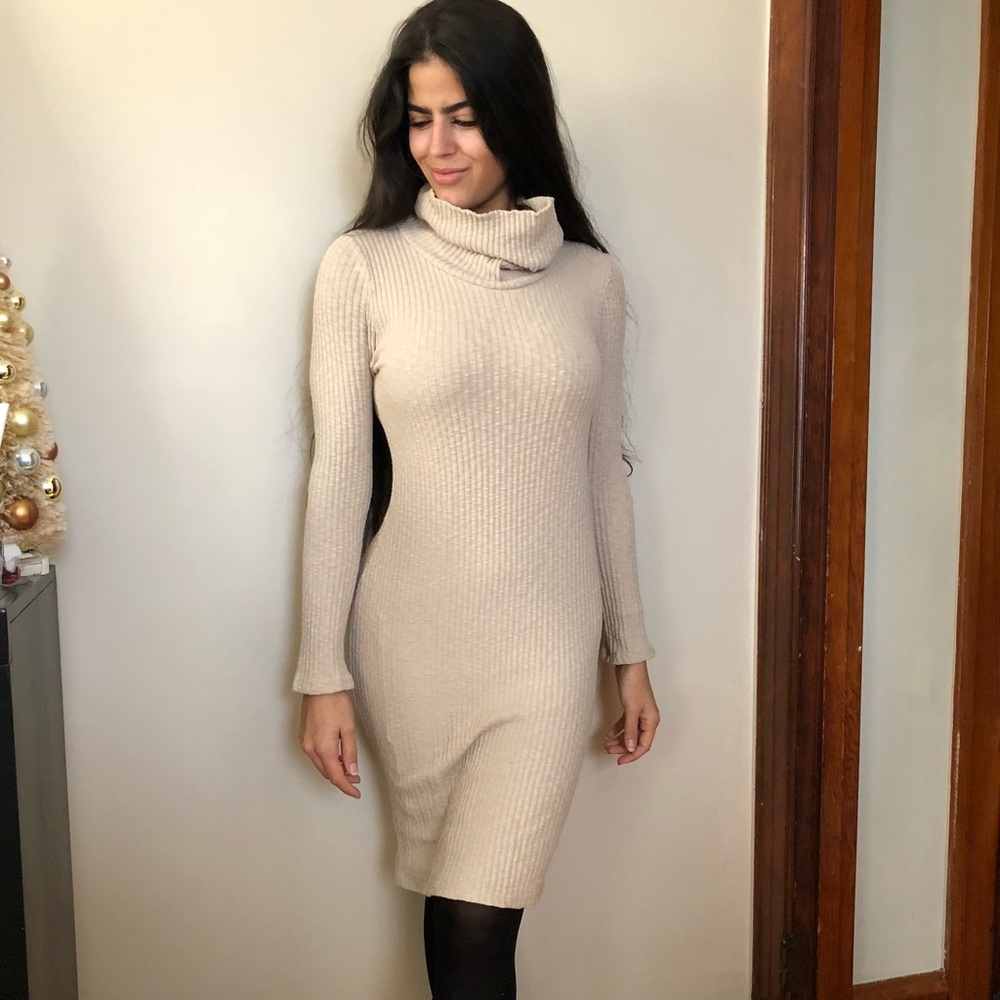LUSH ribbed sweater dress