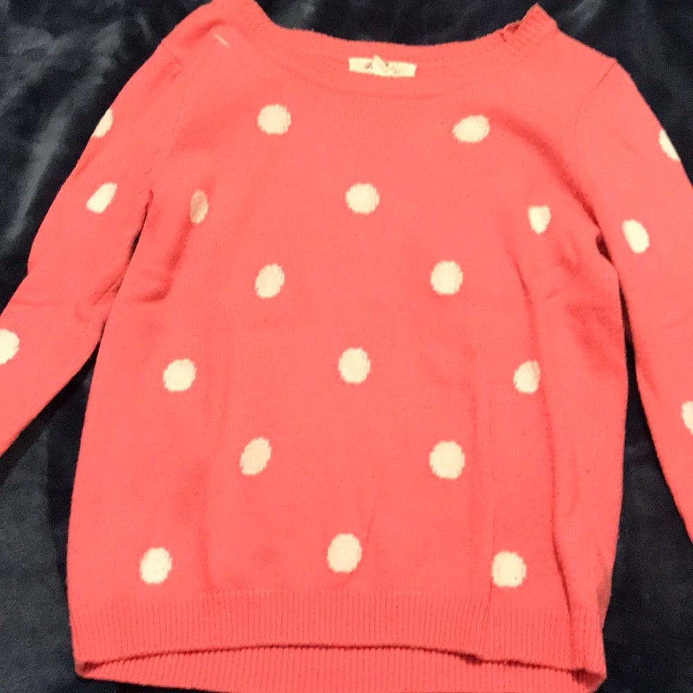 polka dot crew neck