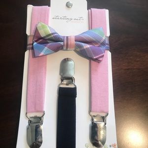 One size boy’s suspenders and bow tie set