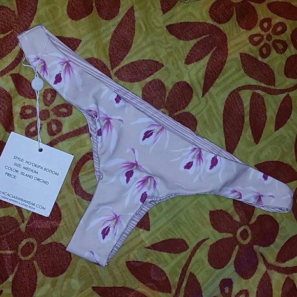 New acacia island orchid ho'okipa bikini bottom M - Picture 5 of 6