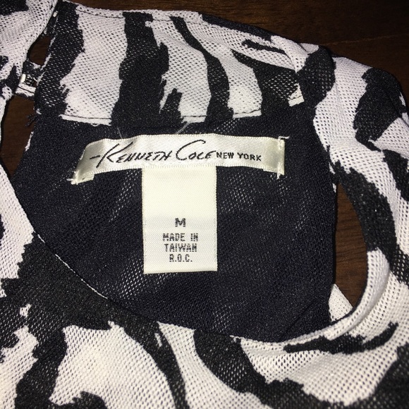 K Cole Zebra print Sleeveless High Neck Halter - Picture 3 of 5