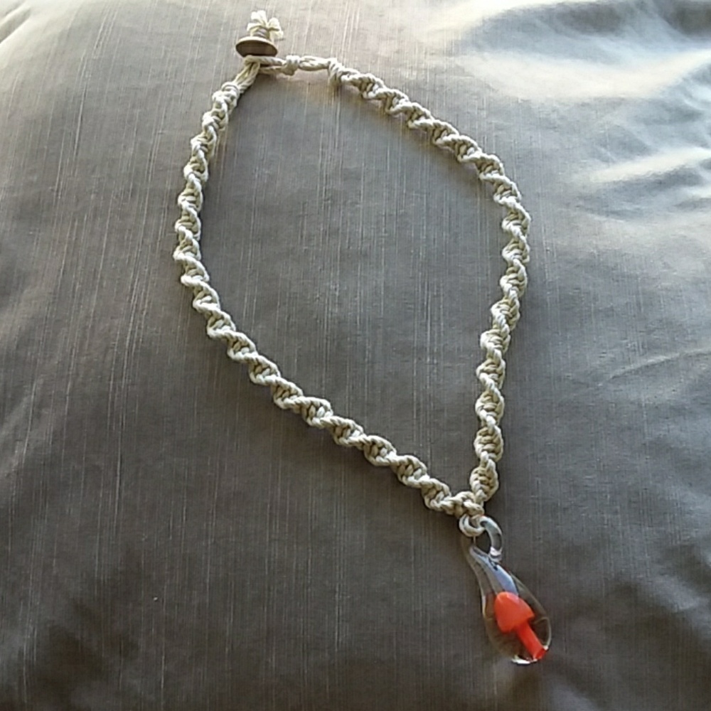 🔵4 for $20🔵Hemp necklace with mushroom pendant
