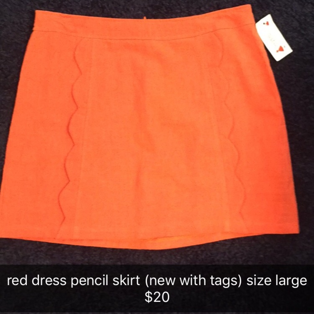 red dress boutique coral pencil skirt