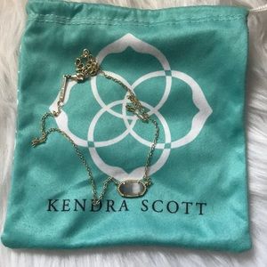 Kendra Scott Elisa Gold Pendant Necklace In Slate