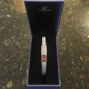 Swarovski “Intervalle”  crystal and leather cuff