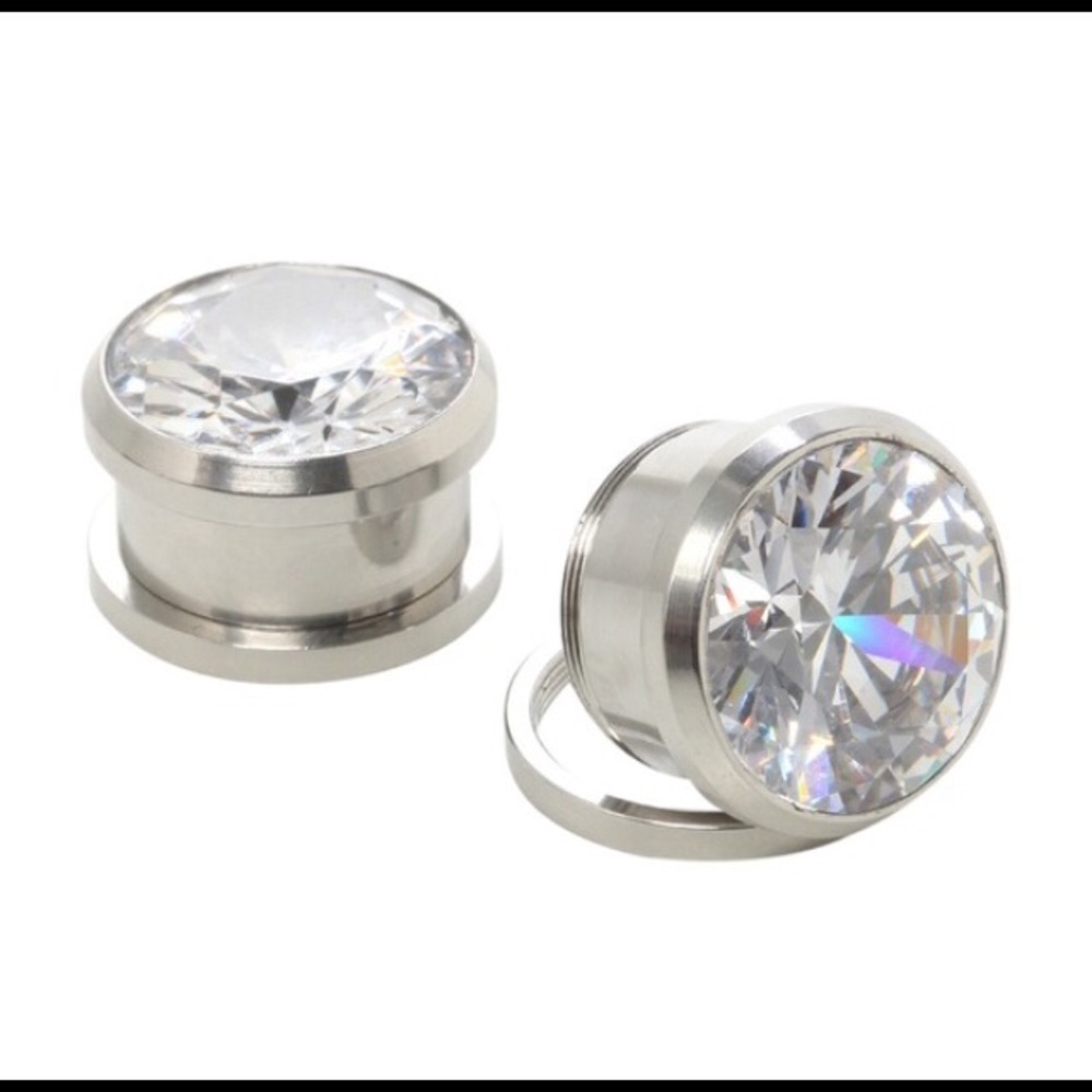 00g CZ plugs (pair)